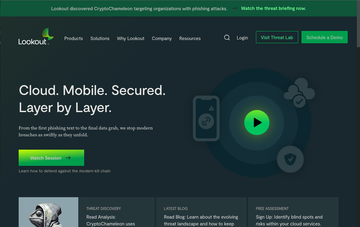 Screenshot of Lookout Security Research Tools project showing Led development of specialized Android malware ...